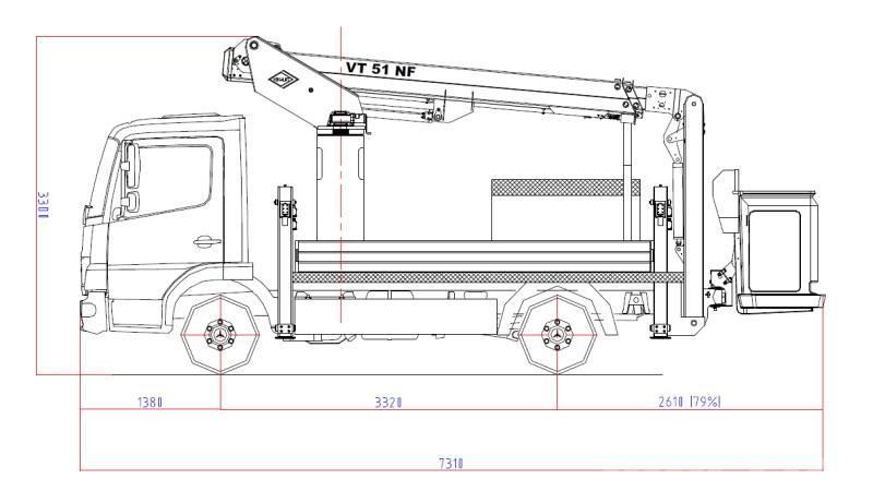 VERSALIFT VT-51-NF Truck & Van mounted aerial platforms
