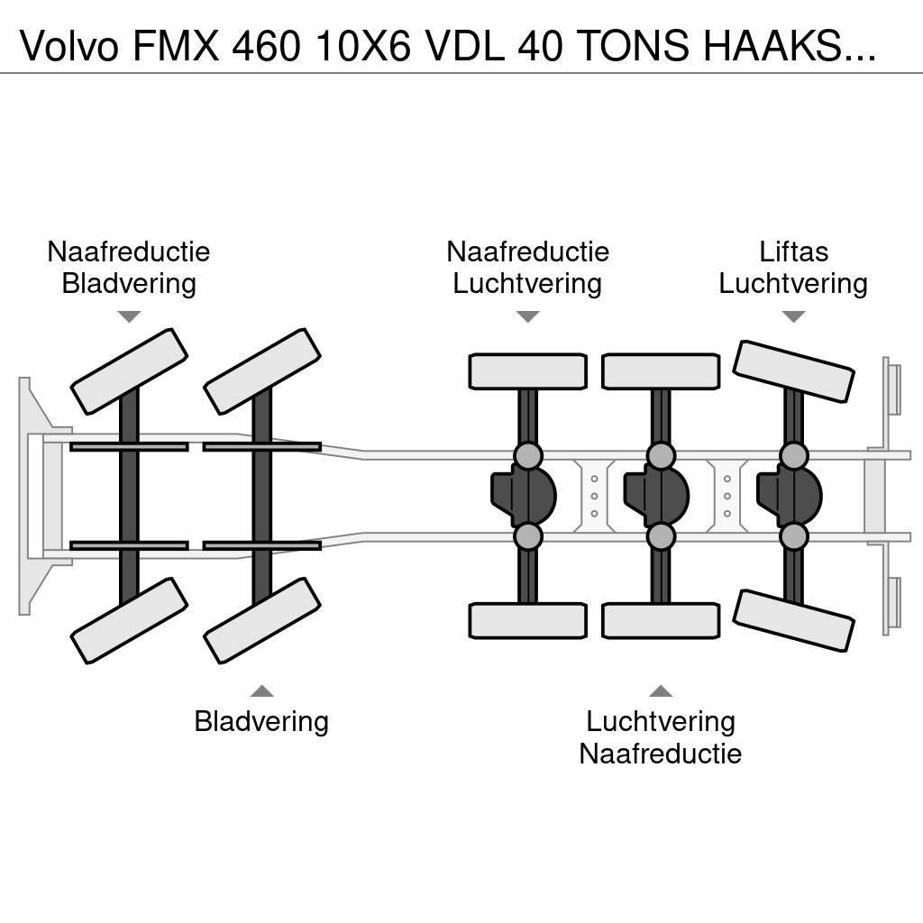 Volvo FMX 460 10X6 VDL 40 TONS HAAKSYSTEEM / KEURING 202 Hook lift trucks