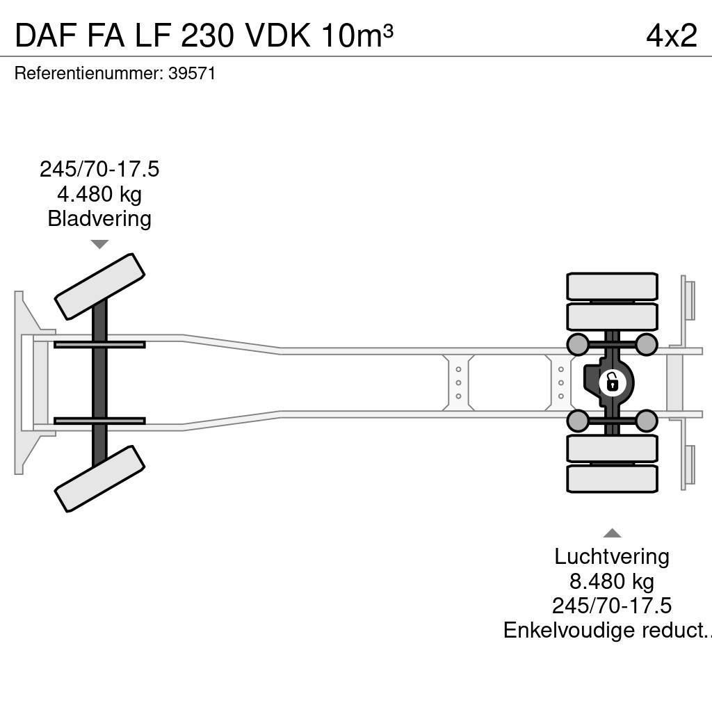 DAF FA LF 230 VDK 10m³ Waste trucks