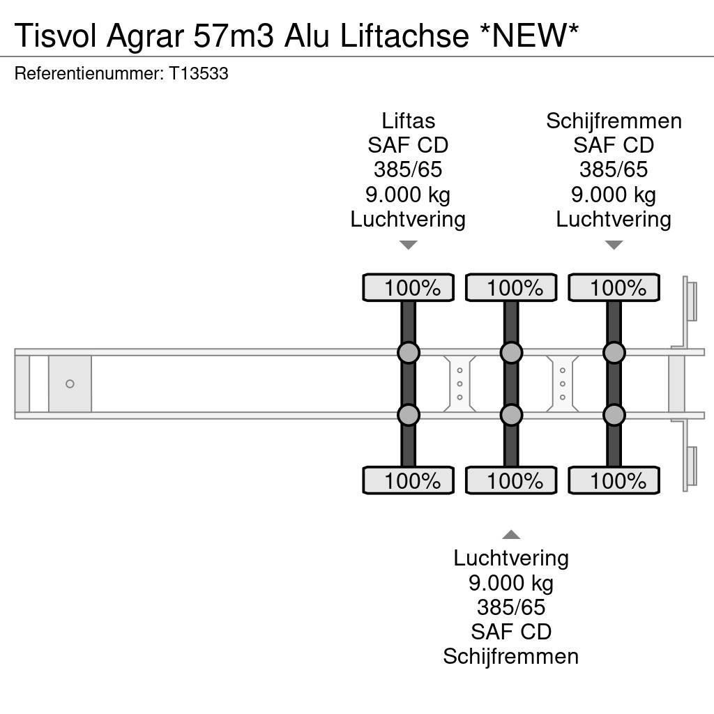  TISVOL Agrar 57m3 Alu Liftachse *NEW* Tipper semi-trailers