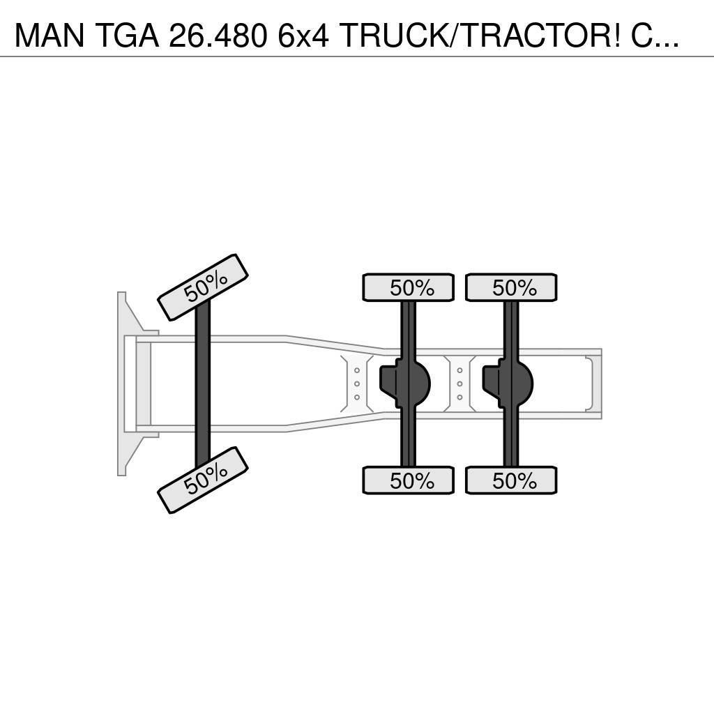 MAN TGA 26.480 6x4 TRUCK/TRACTOR! CRANE/KRAN/GRUE HIAB Tractor Units