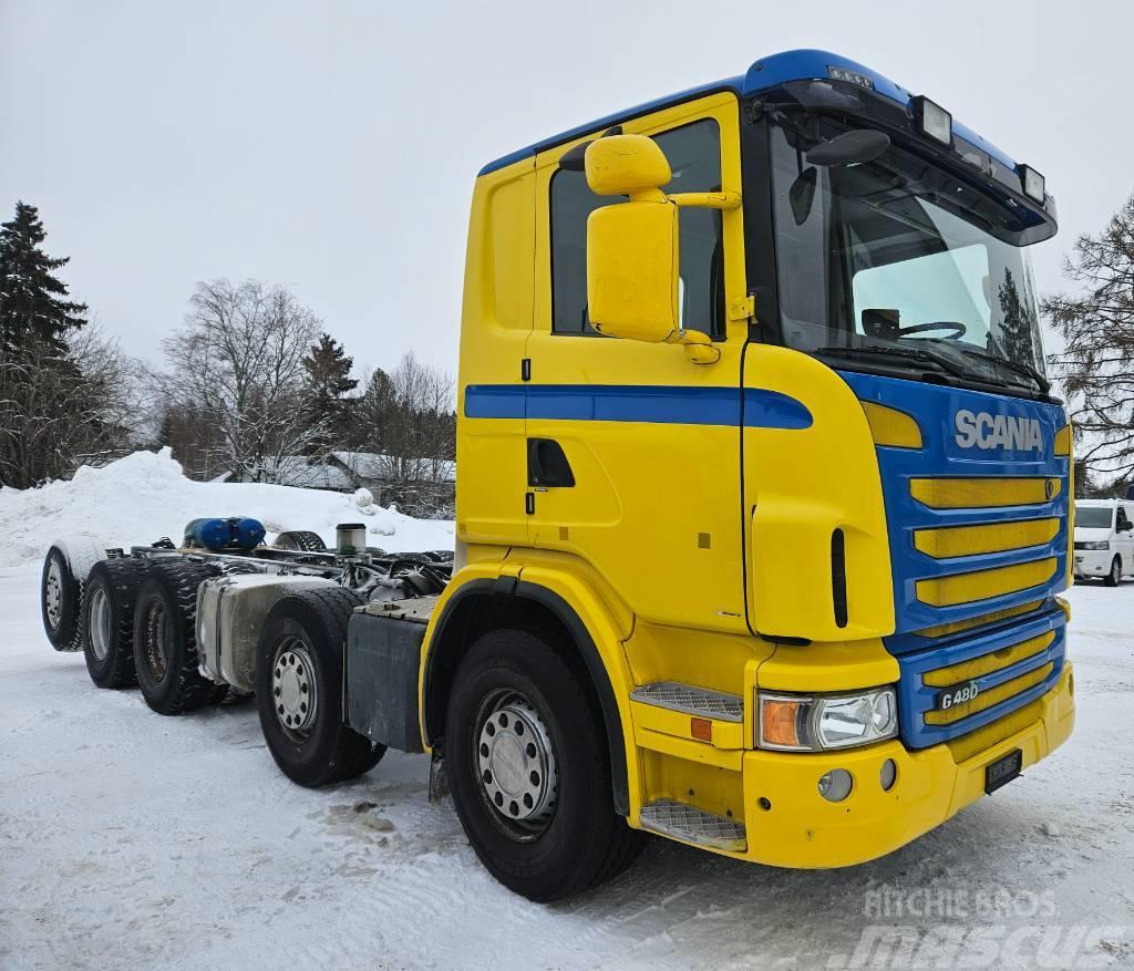 Scania G480 10x4 Valmistuu Metsäkoneenkuljetusautoksi Forest machine transport trucks