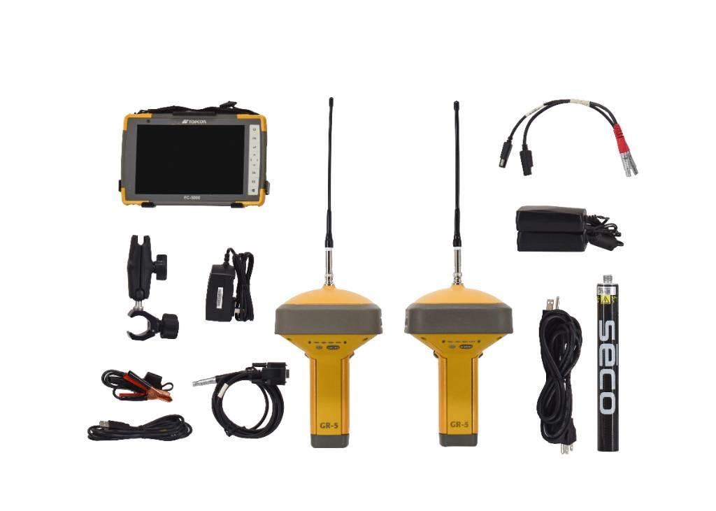 Topcon Dual GR-5 UHF II Base/Rover Kit, FC-5000 & Pocket- Other components