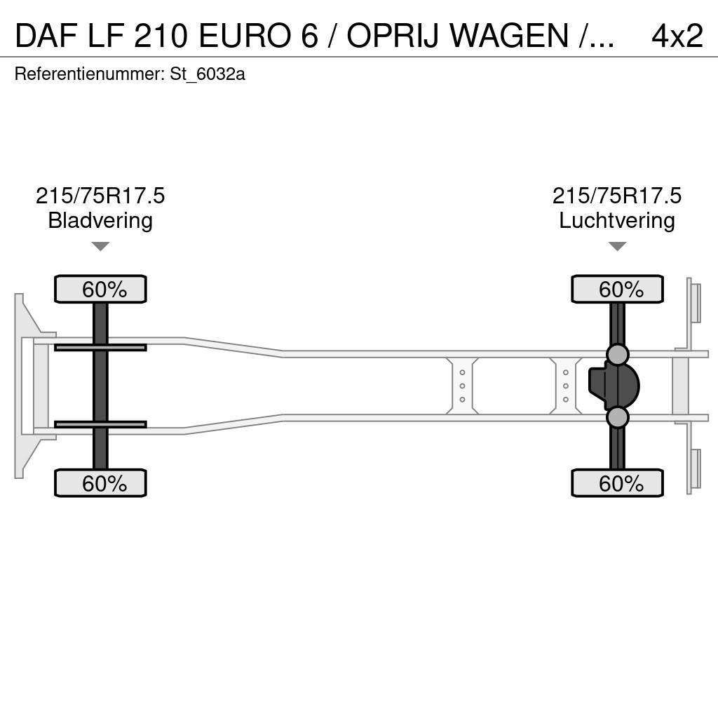 DAF LF 210 EURO 6 / OPRIJ WAGEN / MACHINE TRANSPORT Vehicle transporters