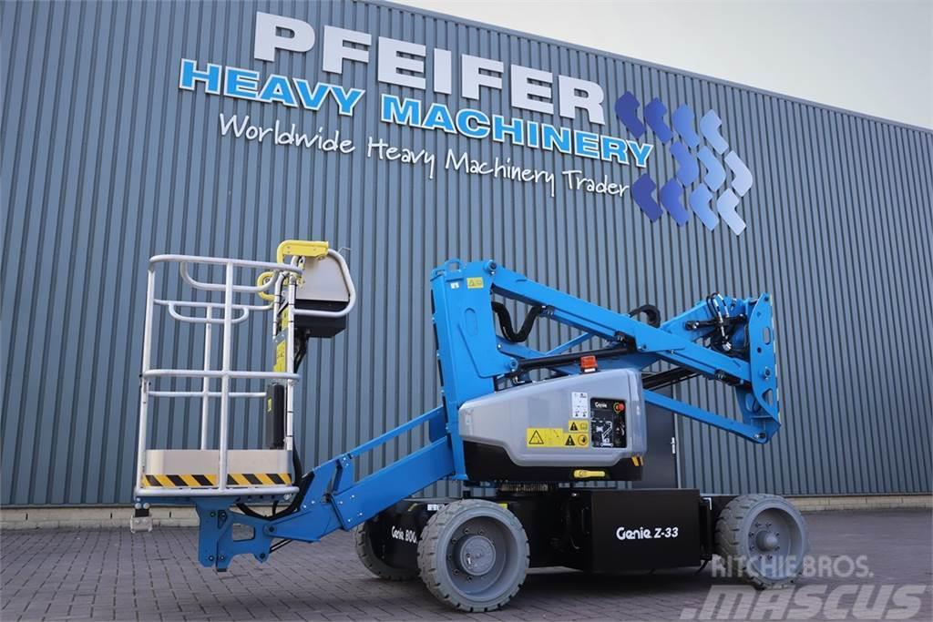 Genie Z33/18 Valid Inspection, *Guarantee, Electric, 12m Articulated boom lifts