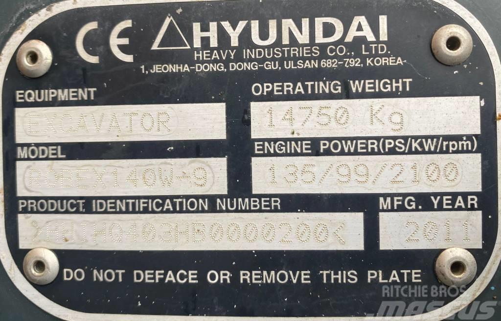 Hyundai Robex 140 W-9 Wheeled excavators