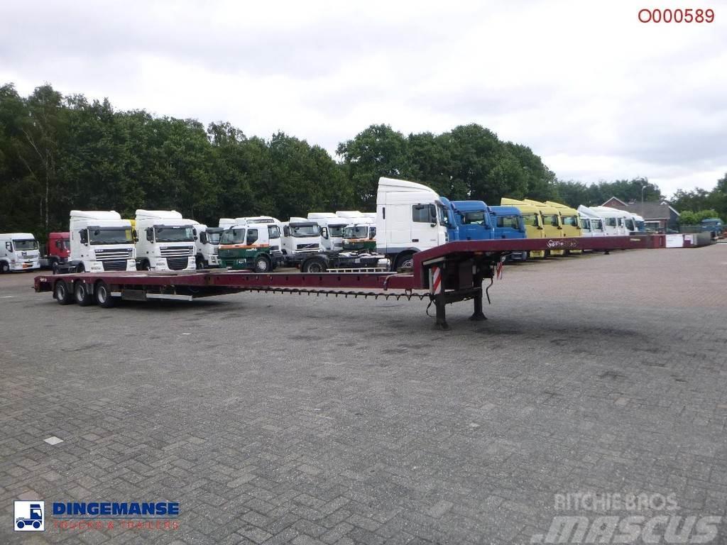 Nooteboom 3-axle semi-lowbed trailer extendable 14.5 m + ram Flatbed/Dropside semi-trailers