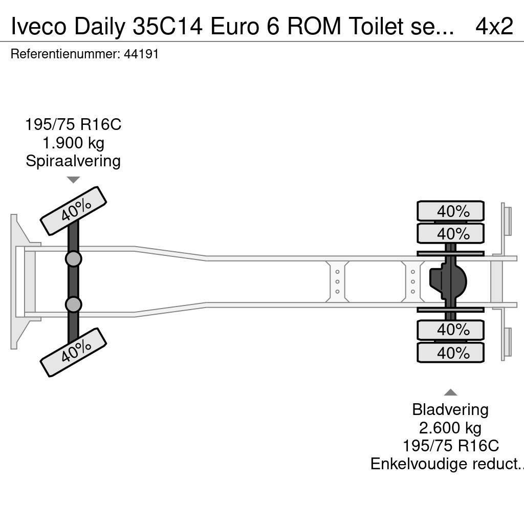 Iveco Daily 35C14 Euro 6 ROM Toilet servicewagen Combi / vacuum trucks