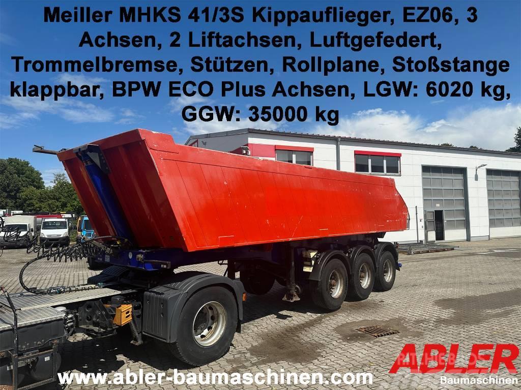 Meiller MHKS 41/3S 3-Achser BPW ECO PLUS 2 Liftachsen Skip loader semi-trailers
