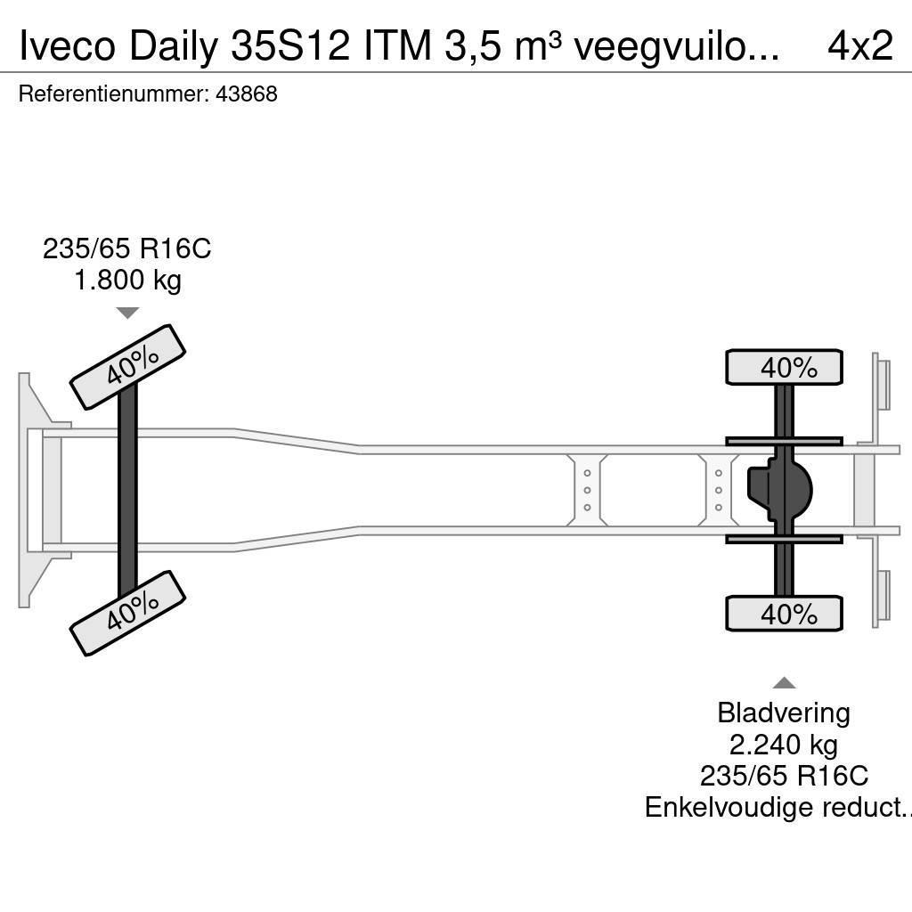 Iveco Daily 35S12 ITM 3,5 m³ veegvuilopbouw Waste trucks