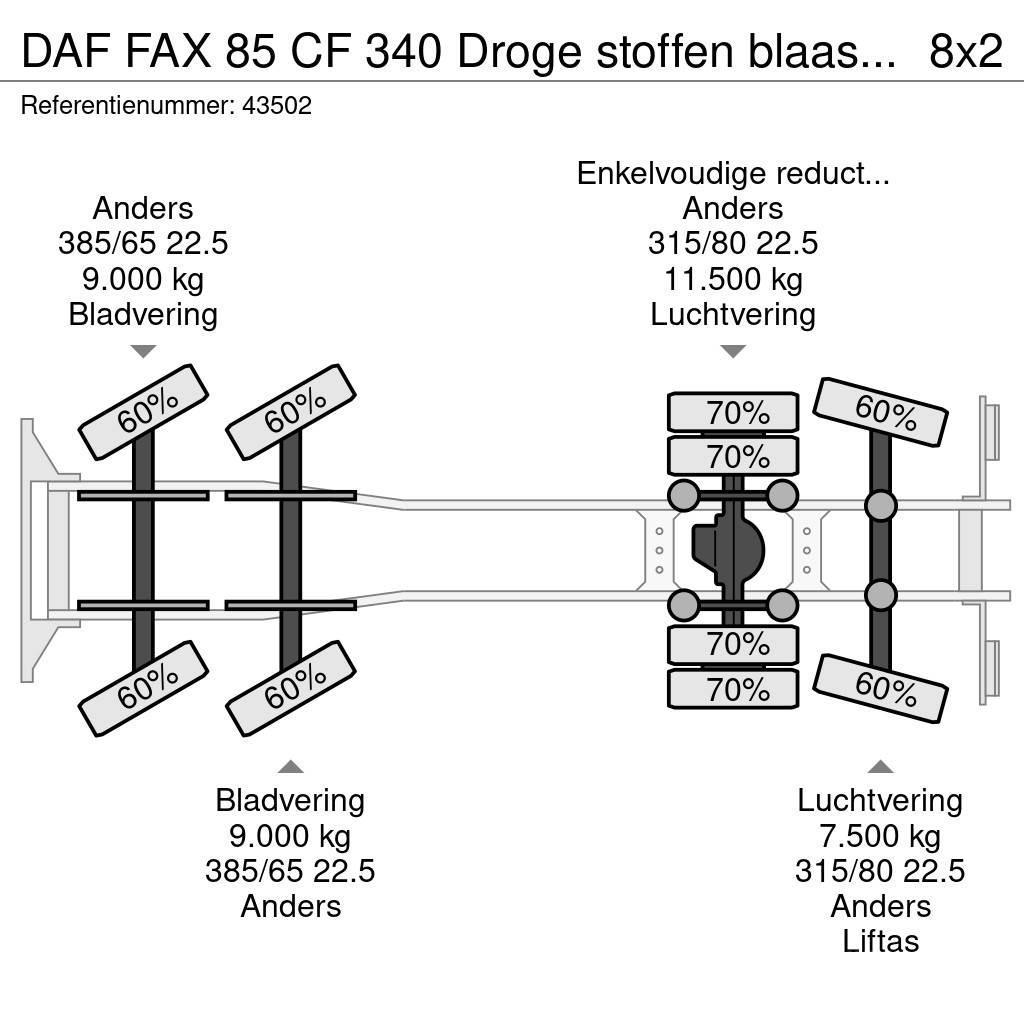 DAF FAX 85 CF 340 Droge stoffen blaas installatie Just Combi / vacuum trucks