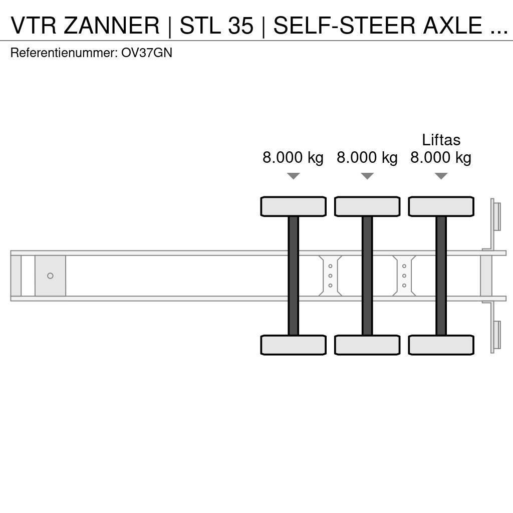  VTR ZANNER | STL 35 | SELF-STEER AXLE | RAMPS | GA Vehicle transport semi-trailers