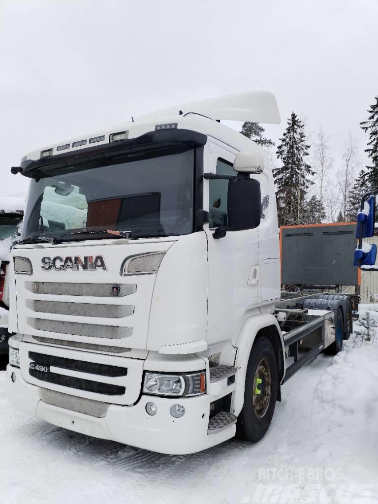 Scania G 490 konttilaite Container Frame trucks