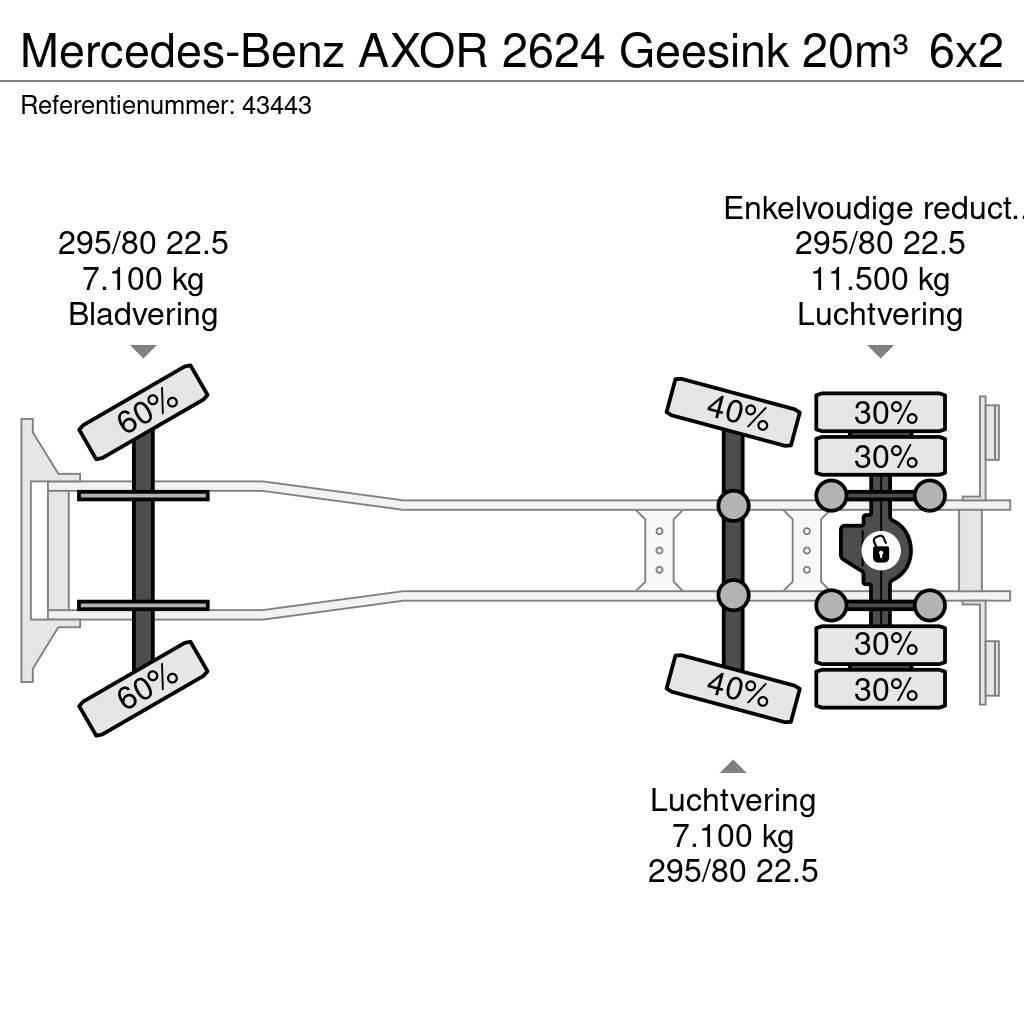 Mercedes-Benz AXOR 2624 Geesink 20m³ Waste trucks