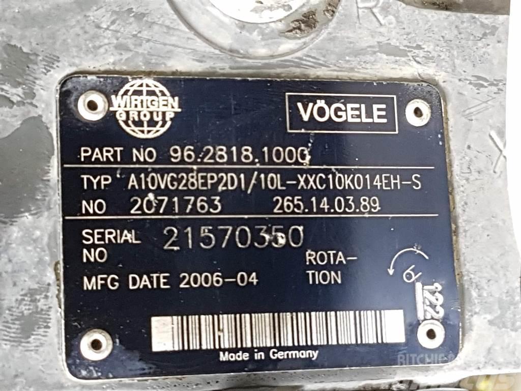 Vögele -Rexroth A10VG28EP2D1/10L-96.2818.1000-Drive pump Hydraulics