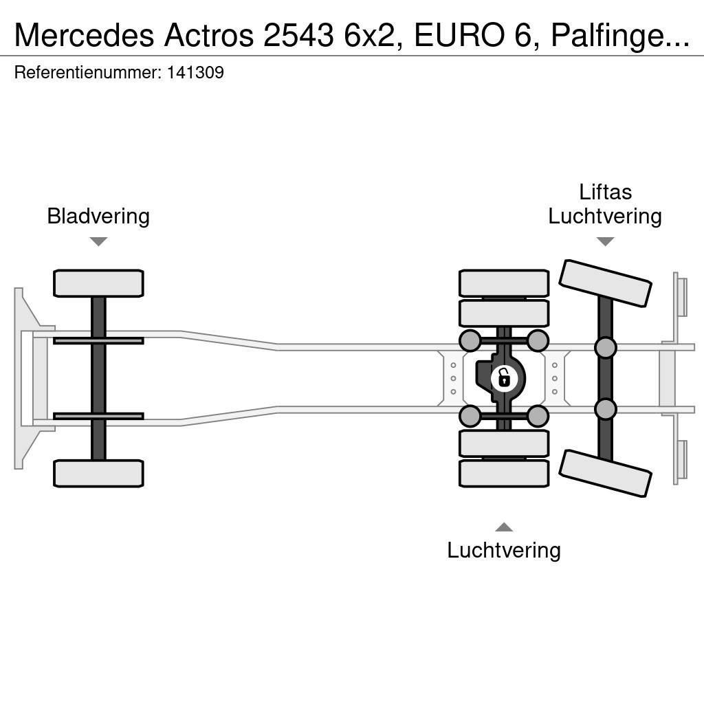 Mercedes-Benz Actros 2543 6x2, EURO 6, Palfinger, Retarder Hook lift trucks