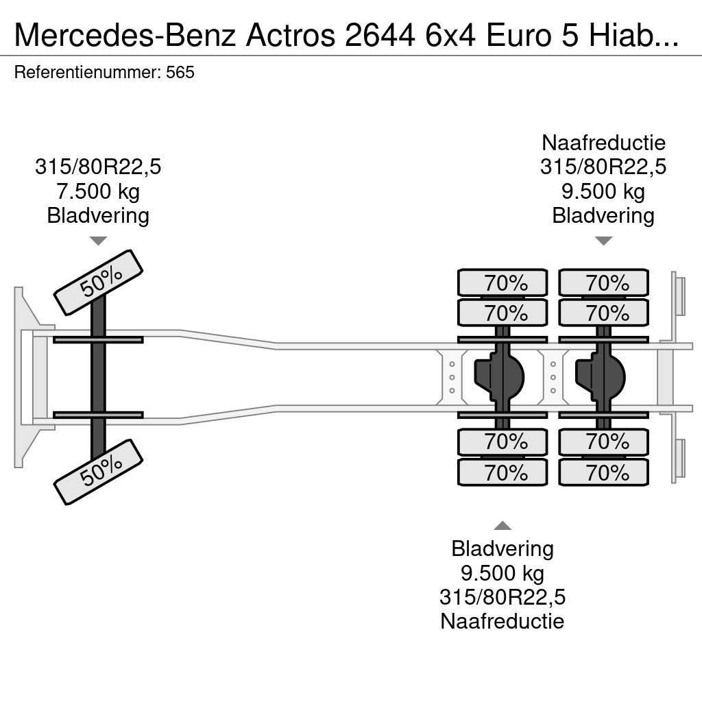 Mercedes-Benz Actros 2644 6x4 Euro 5 Hiab Multilift XR21T55 3 Pe Hook lift trucks