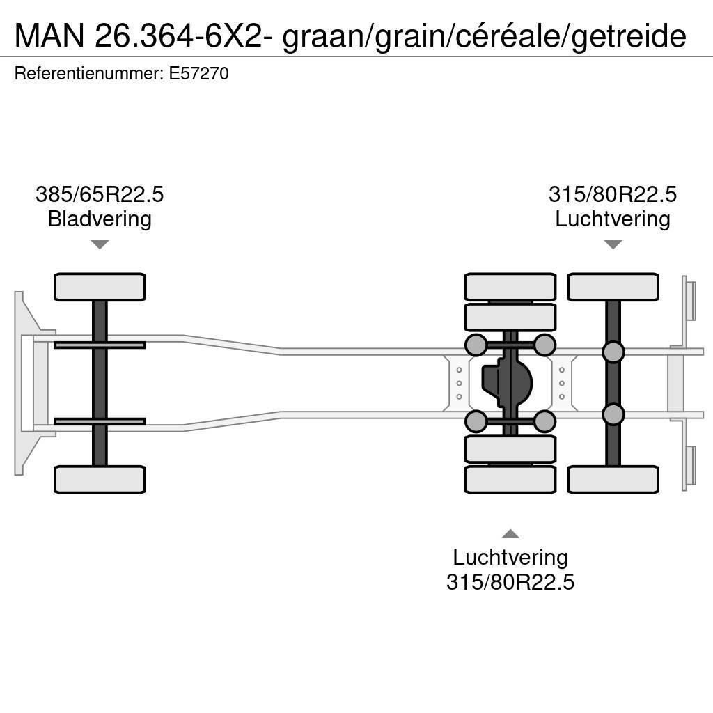 MAN 26.364-6X2- graan/grain/céréale/getreide Tanker trucks