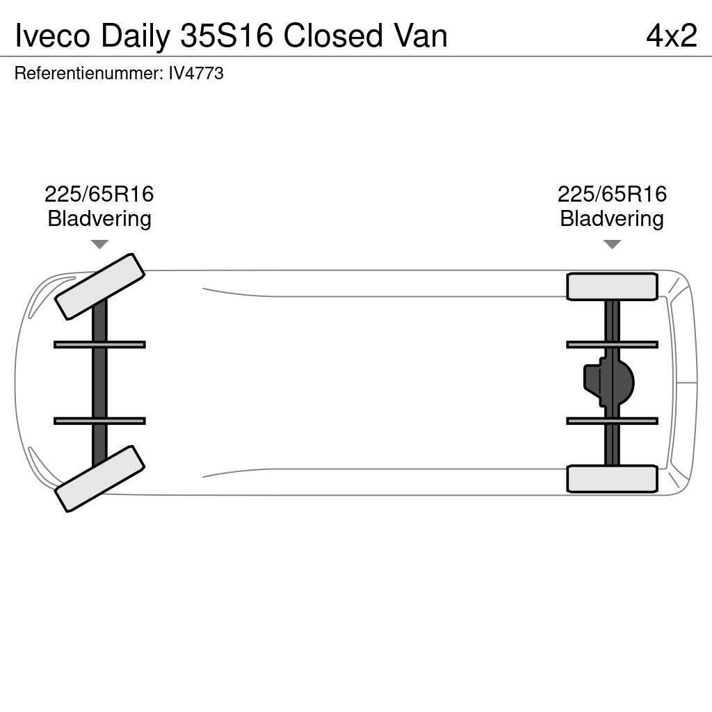 Iveco Daily 35S16 Closed Van Box body