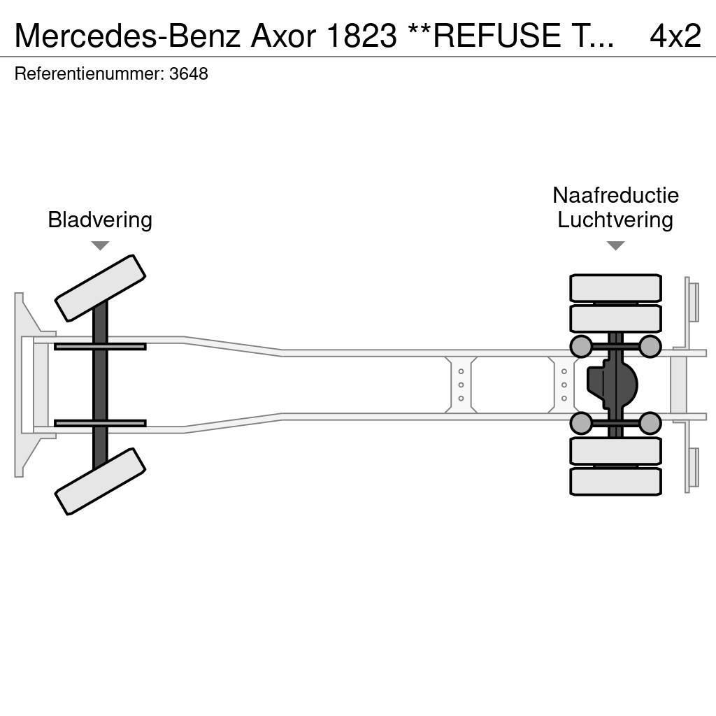 Mercedes-Benz Axor 1823 **REFUSE TRUCK-BENNE ORDURE-MULLWAGEN** Waste trucks