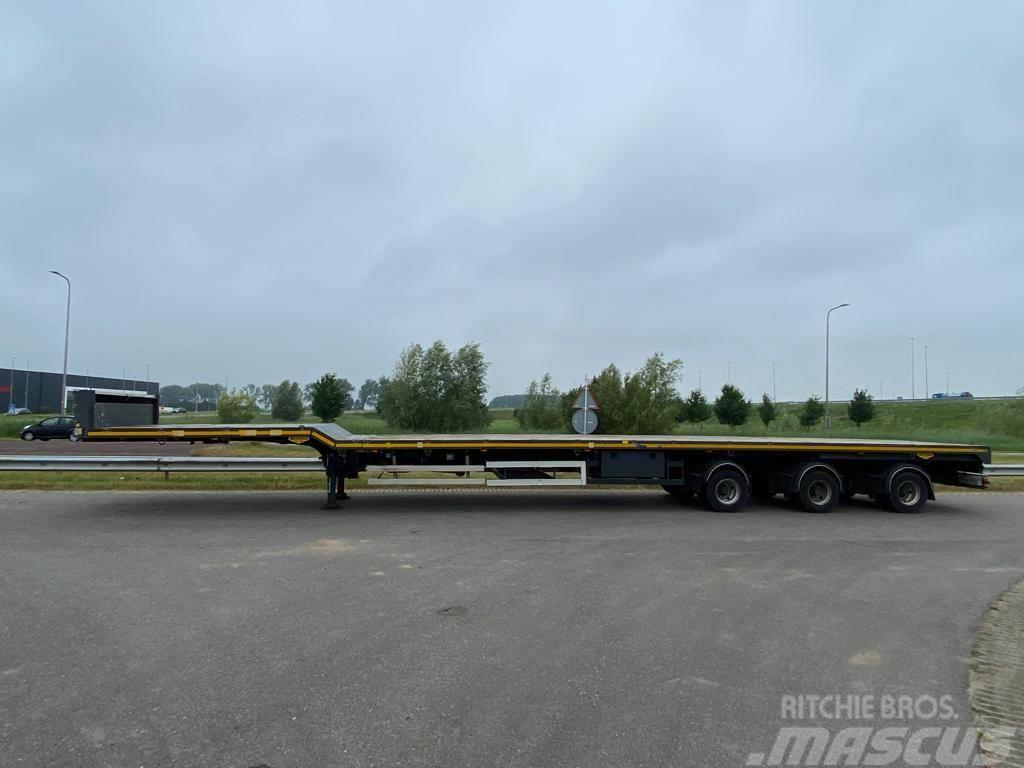 Broshuis 5 AOU-68/3-15 trailer 3 x extendable Windmill Tran Flatbed/Dropside semi-trailers