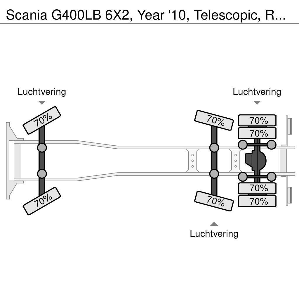 Scania G400LB 6X2, Year '10, Telescopic, Remote control! Skip loader trucks
