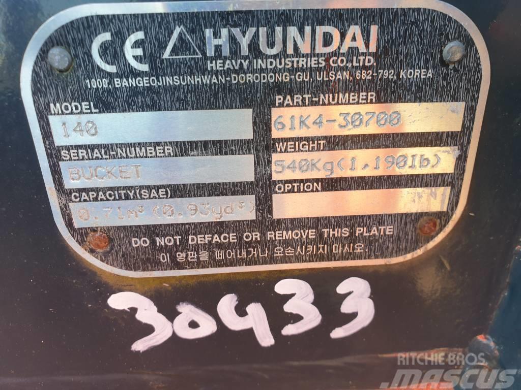 Hyundai Excavator Bucket, 61K4-30700, 140 Buckets