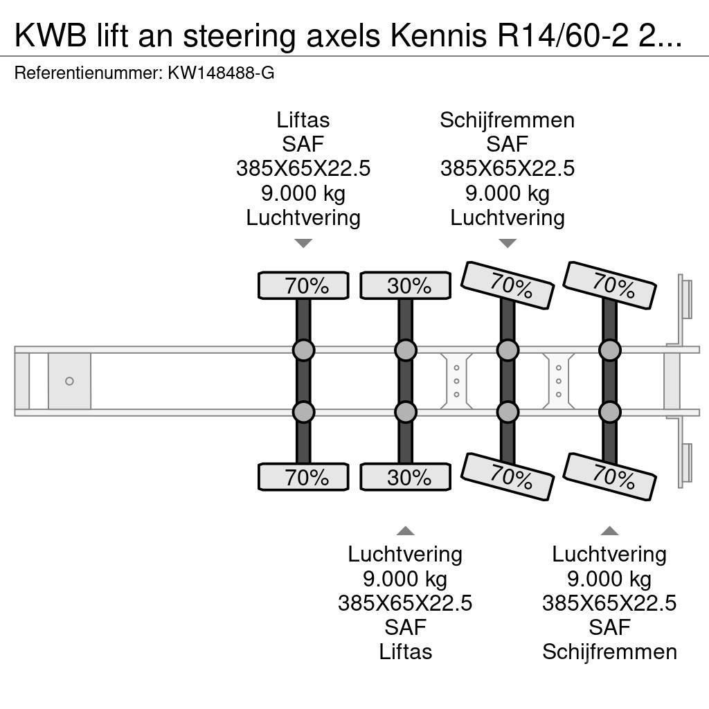  Kwb lift an steering axels Kennis R14/60-2 2015 Flatbed/Dropside semi-trailers