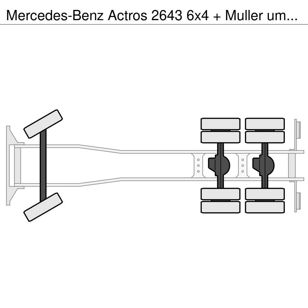 Mercedes-Benz Actros 2643 6x4 + Muller umwelttechniek aufbau Combi / vacuum trucks