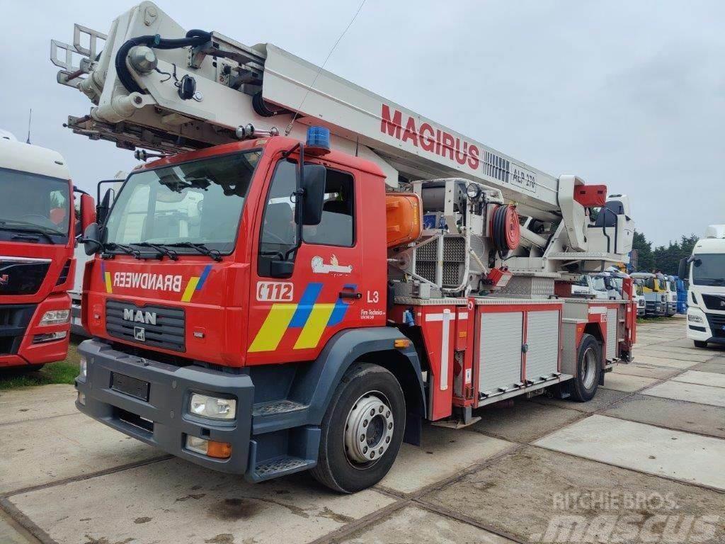 MAN 18.284 Magirus Hoogwerker / Firetruck / Ladderwage Fire trucks