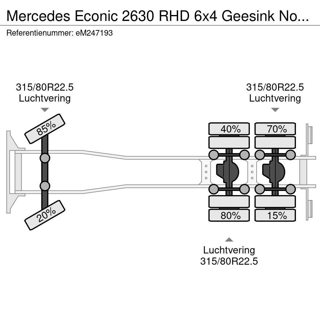 Mercedes-Benz Econic 2630 RHD 6x4 Geesink Norba refuse truck Waste trucks
