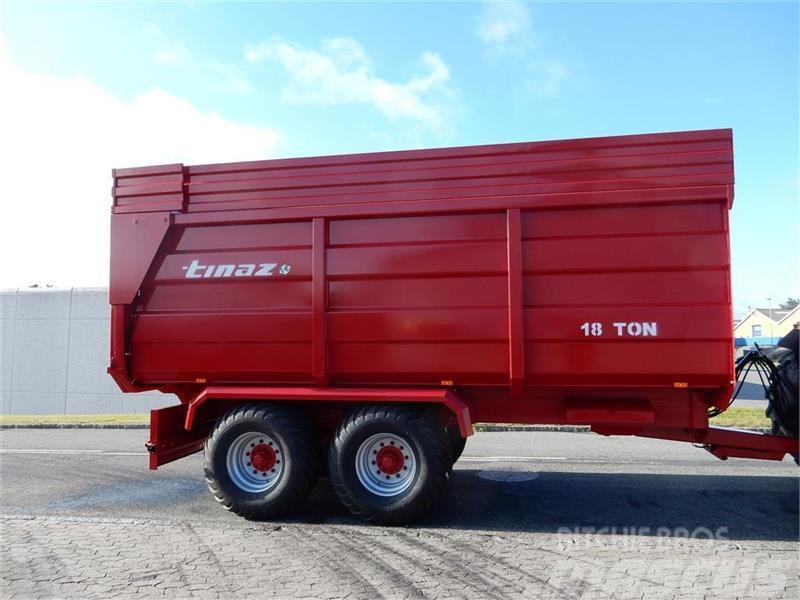 Tinaz 18 tons bagtipvogne med 50 cm ekstra sider Tipper trailers