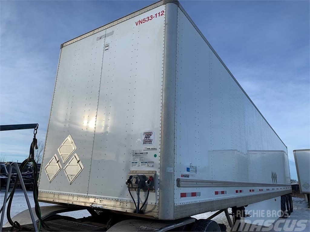 Manac 53' Tridem Dry Box Van Box body trailers