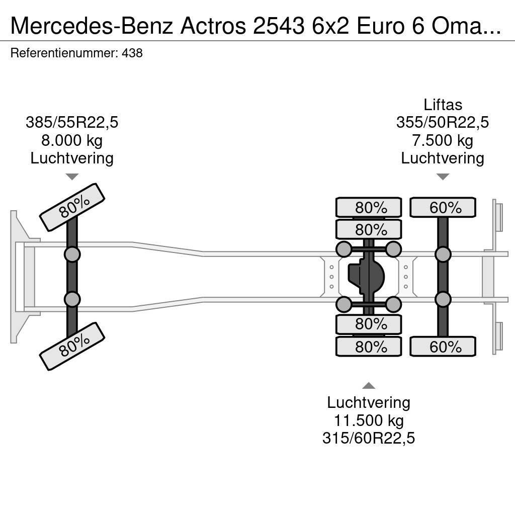 Mercedes-Benz Actros 2543 6x2 Euro 6 Omars 11 Tons Plateau 5 Ton Vehicle transporters