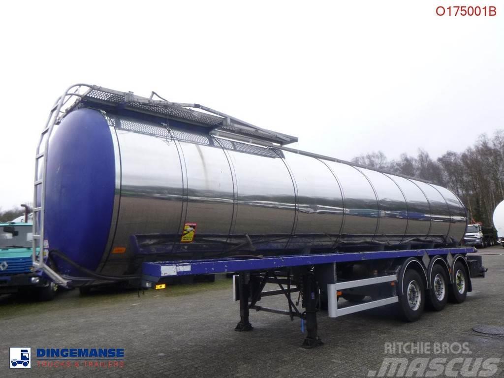 EKW Heavy oil tank inox 32.6 m3 / 1 comp Tanker semi-trailers