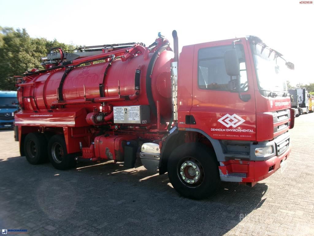 DAF CF 75.310 6x4 RHD Whale vacuum tank 11.8 m3 / 2 co Tipper trucks