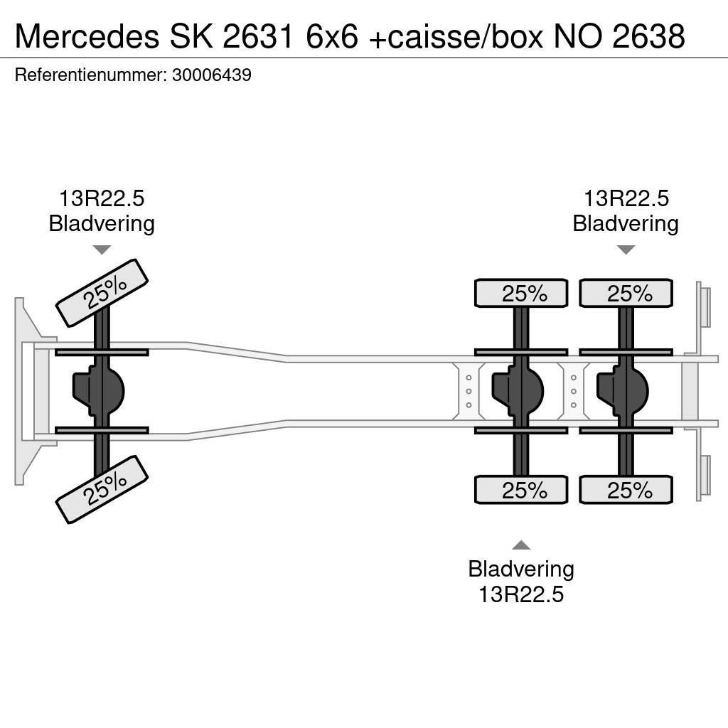 Mercedes-Benz SK 2631 6x6 +caisse/box NO 2638 Container Frame trucks