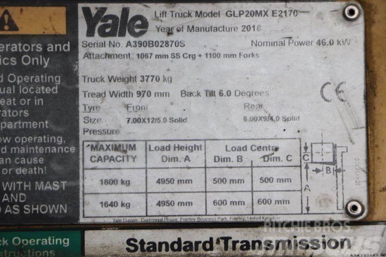 Yale GLP20MX LPG trucks