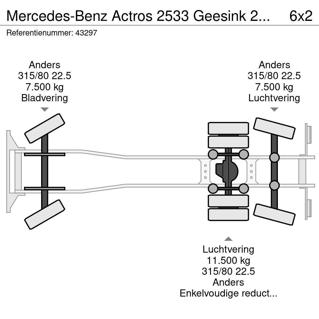 Mercedes-Benz Actros 2533 Geesink 23m³ GHC Waste trucks