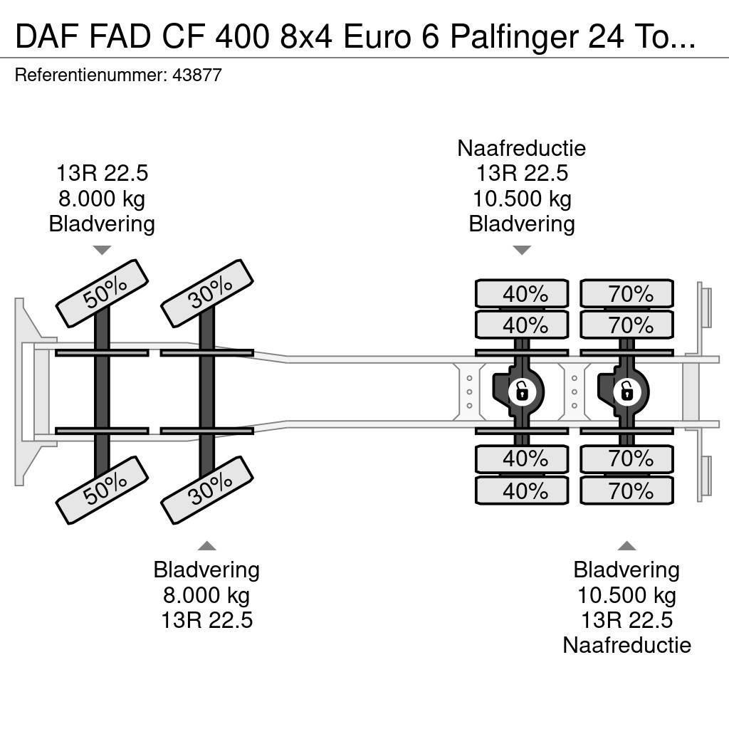 DAF FAD CF 400 8x4 Euro 6 Palfinger 24 Tonmeter laadkr All terrain cranes