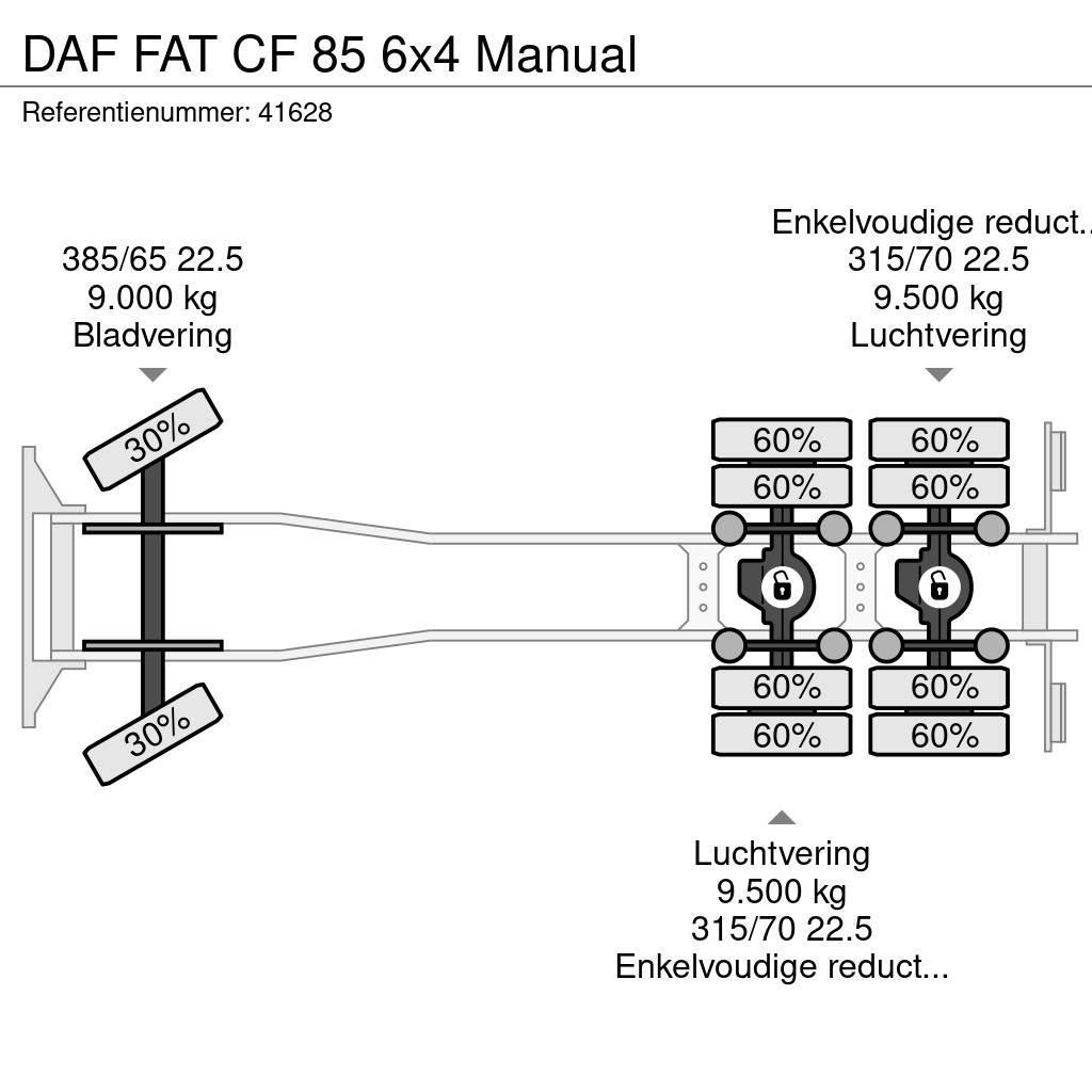 DAF FAT CF 85 6x4 Manual Hook lift trucks