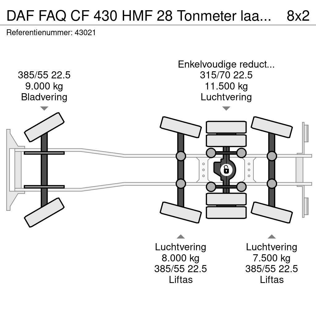 DAF FAQ CF 430 HMF 28 Tonmeter laadkraan Hook lift trucks