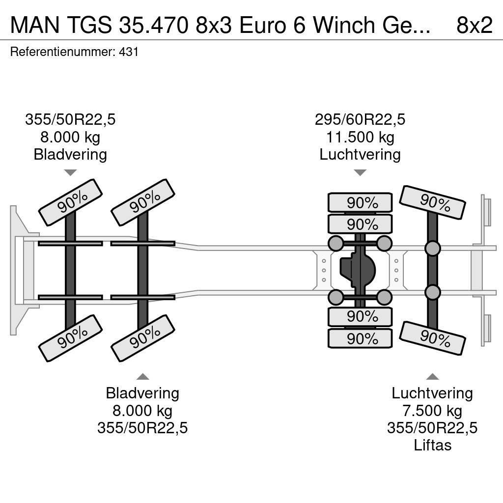 MAN TGS 35.470 8x3 Euro 6 Winch German Truck! Vehicle transporters