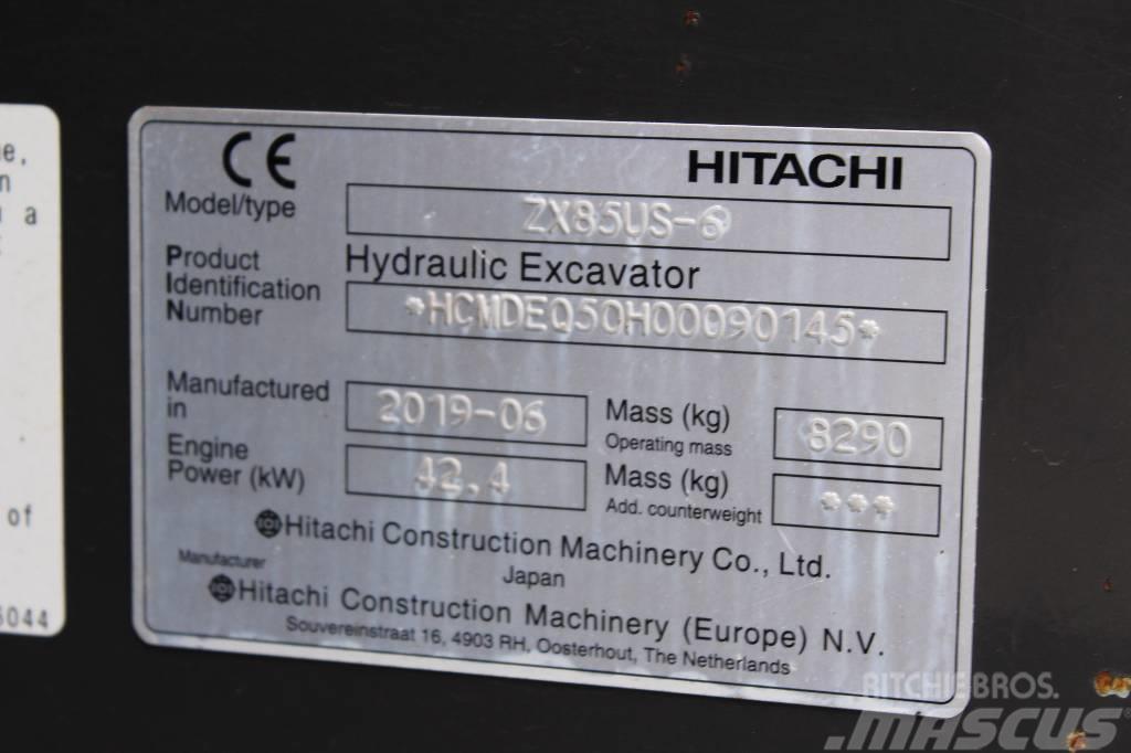 Hitachi ZX 85 US-6 / Uusi Engcon, Rasvari, Huollettu! Midi excavators  7t - 12t