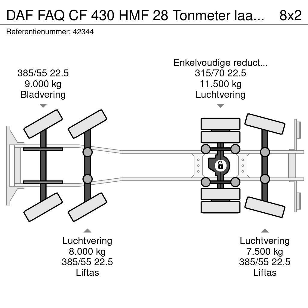 DAF FAQ CF 430 HMF 28 Tonmeter laadkraan Hook lift trucks