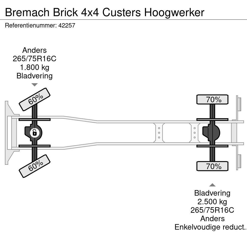  Bremach Brick 4x4 Custers Hoogwerker Truck & Van mounted aerial platforms
