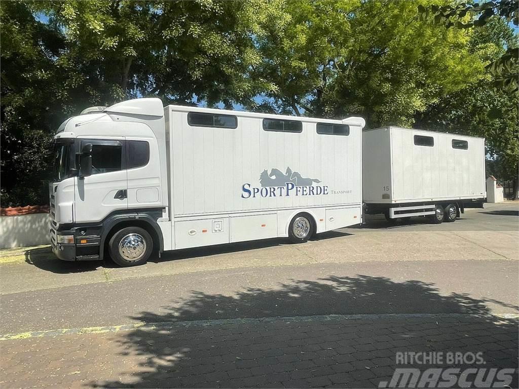 SCANIA R310 mit Spier Hänger 15 Pferde Animal transport trucks