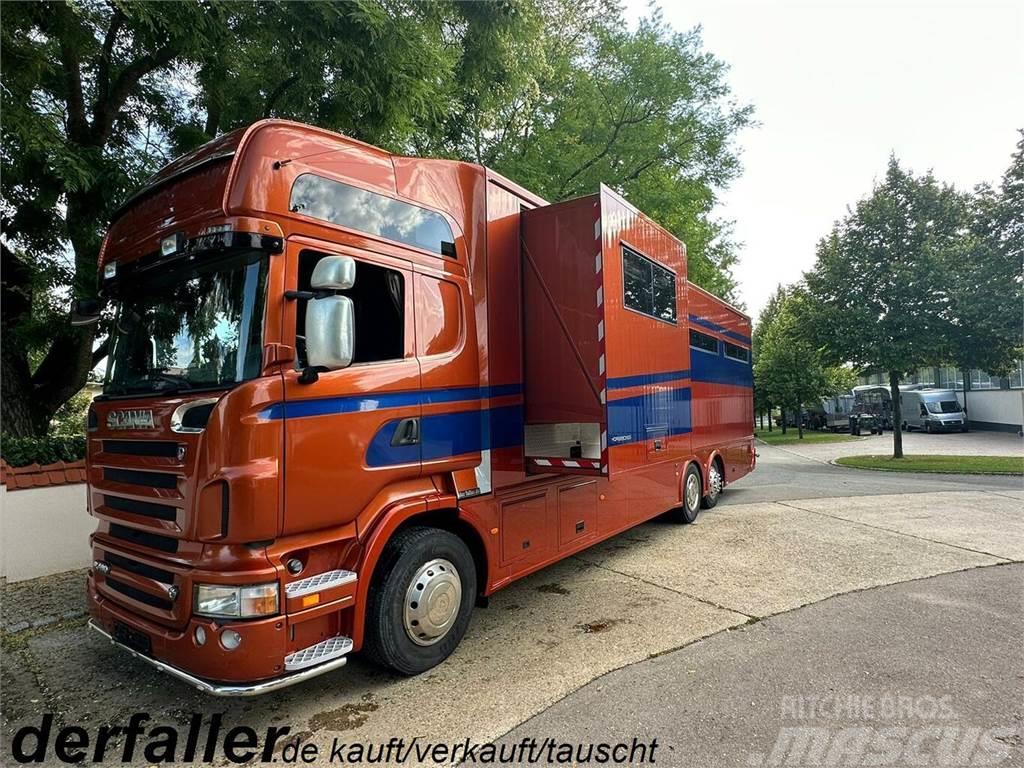 SCANIA R380 STX 6 Pferde Popout Wohnmobilzulassung Animal transport trucks