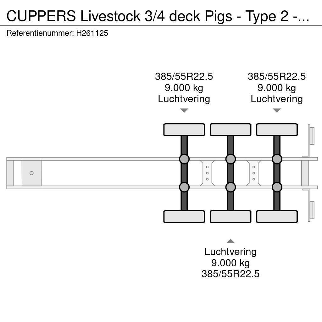  CUPPERS Livestock 3/4 deck Pigs  - Type 2 - Water Animal transport semi-trailers