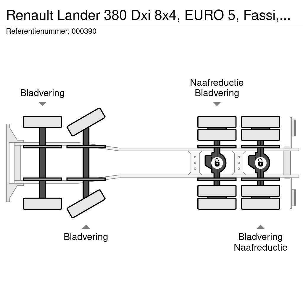 Renault Lander 380 Dxi 8x4, EURO 5, Fassi, Remote, Steel S Flatbed / Dropside trucks